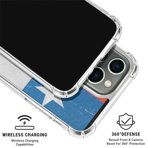 Chile Flag Distressed iPhone 16 Pro Max Clear Case
